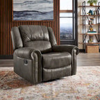 Monroe Polished Microfiber Nailhead Swivel Glider Recliner by  Classic