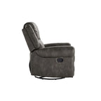 Monroe Polished Microfiber Nailhead Swivel Glider Recliner by  Classic