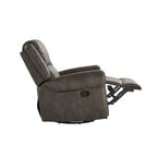 Monroe Polished Microfiber Nailhead Swivel Glider Recliner by  Classic