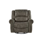Monroe Polished Microfiber Nailhead Swivel Glider Recliner by  Classic