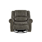 Monroe Polished Microfiber Nailhead Swivel Glider Recliner by  Classic
