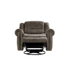 Monroe Polished Microfiber Nailhead Swivel Glider Recliner by  Classic
