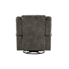 Monroe Polished Microfiber Nailhead Swivel Glider Recliner by  Classic