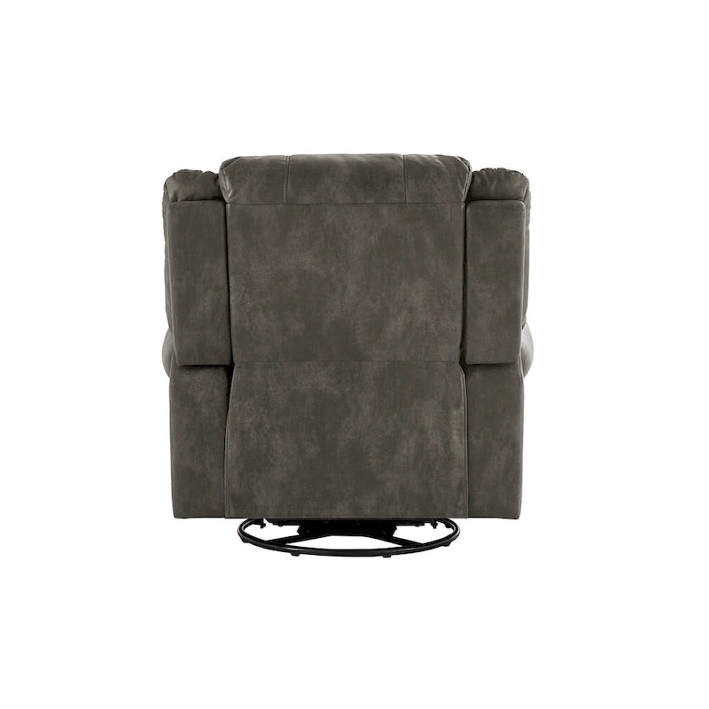 Monroe Polished Microfiber Nailhead Swivel Glider Recliner by  Classic