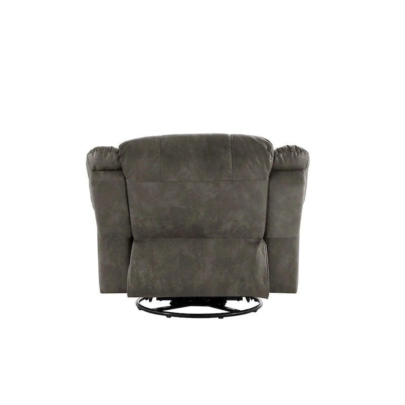 Monroe Polished Microfiber Nailhead Swivel Glider Recliner by  Classic