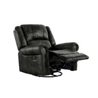 Monroe Polished Microfiber Nailhead Swivel Glider Recliner by  Classic