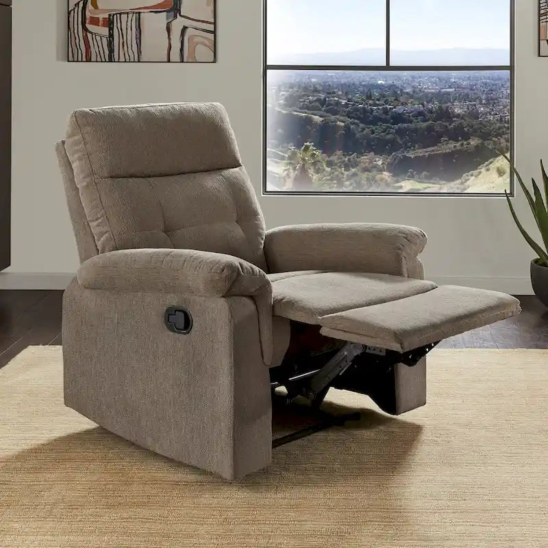 Lufkin Chenille Fabric Manual Recliner by  Classic