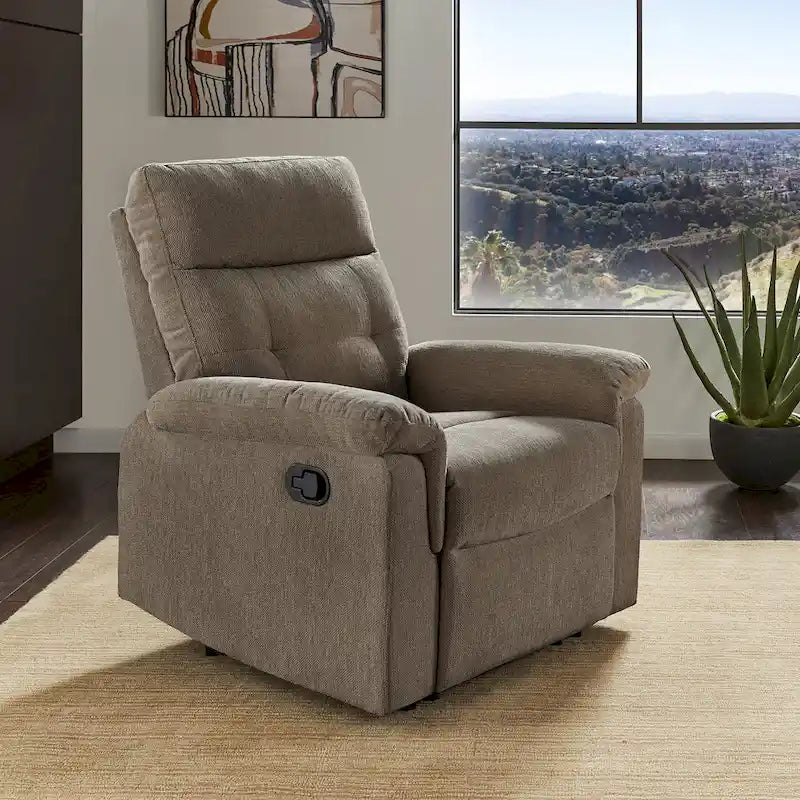 Lufkin Chenille Fabric Manual Recliner by  Classic