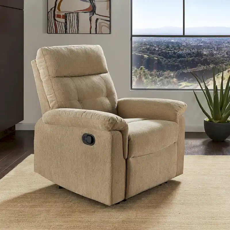 Lufkin Chenille Fabric Manual Recliner by  Classic