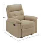 Lufkin Chenille Fabric Manual Recliner by  Classic