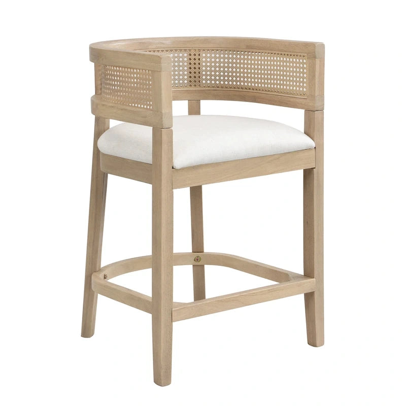 - Noweta Wood Counter Stool with Arms Set of 2