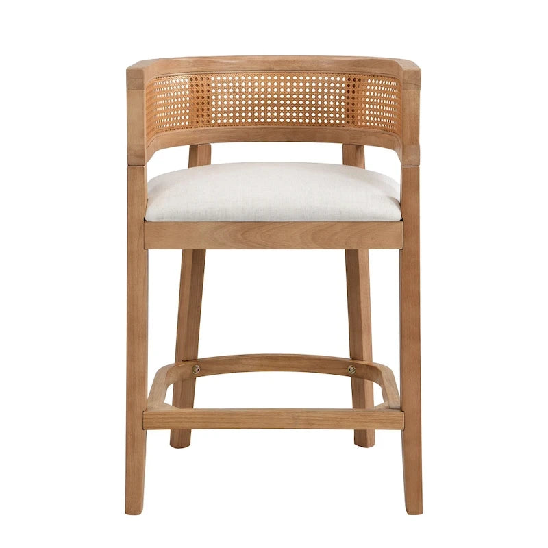 - Noweta Wood Counter Stool with Arms Set of 2