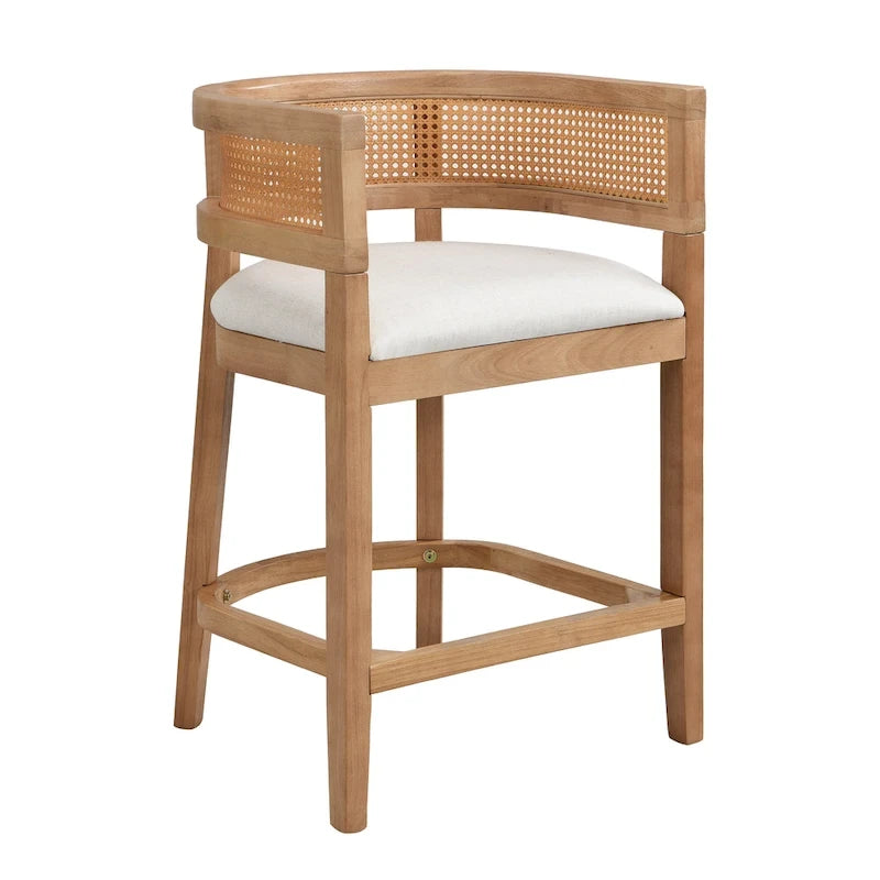 - Noweta Wood Counter Stool with Arms Set of 2