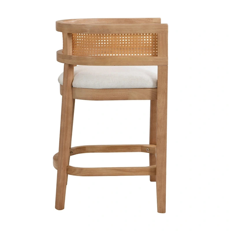 - Noweta Wood Counter Stool with Arms Set of 2
