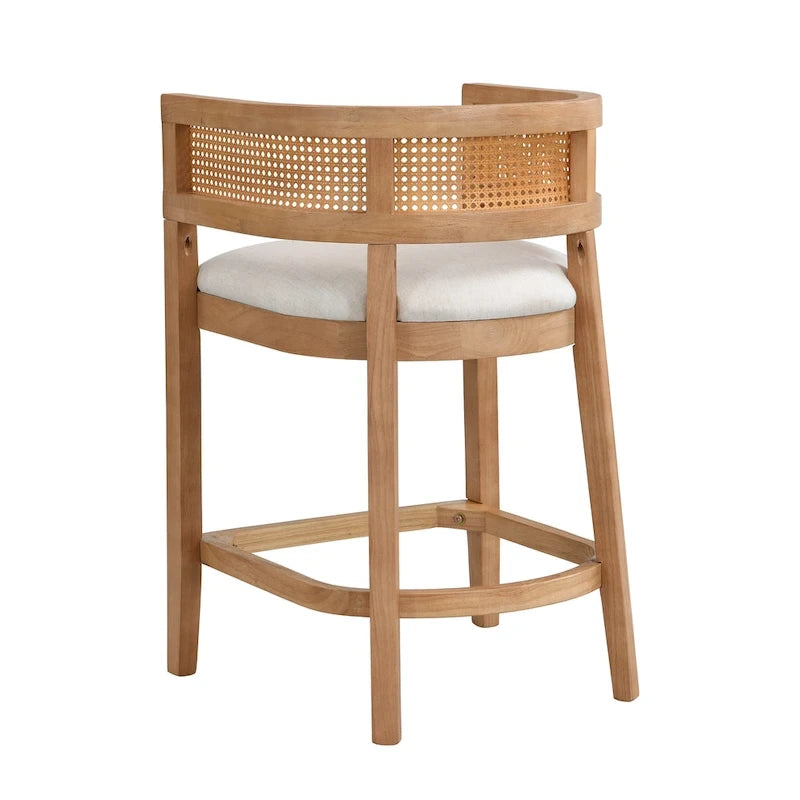 - Noweta Wood Counter Stool with Arms Set of 2