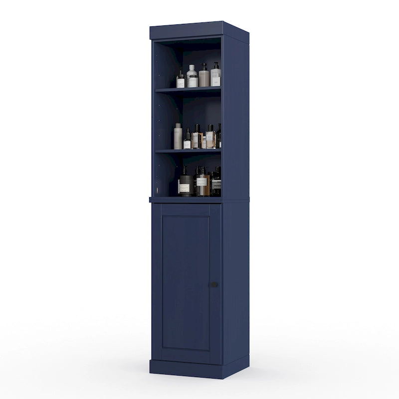 Palace Imports 100% Solid Wood 16.5 Bathroom Storage Cabinet with Solid Doors and Adjustable Shelves