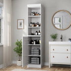 Palace Imports 100% Solid Wood 16.5 Bathroom Storage Cabinet with Solid Doors and Adjustable Shelves