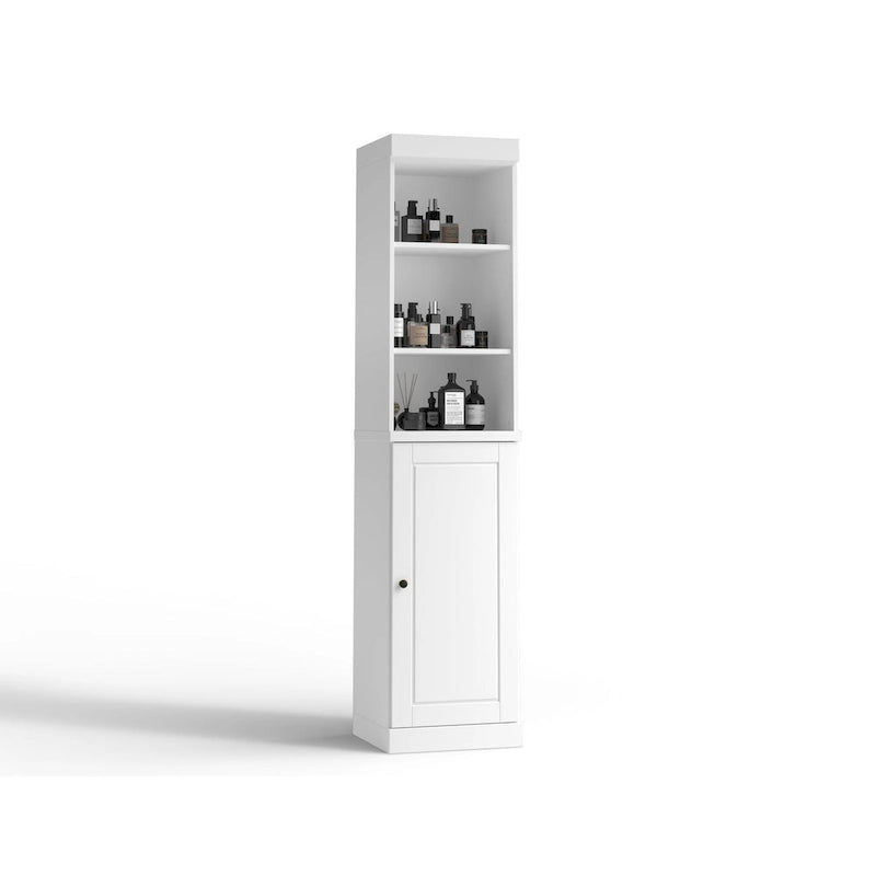 Palace Imports 100% Solid Wood 16.5 Bathroom Storage Cabinet with Solid Doors and Adjustable Shelves