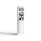 Palace Imports 100% Solid Wood 16.5 Bathroom Storage Cabinet with Solid Doors and Adjustable Shelves