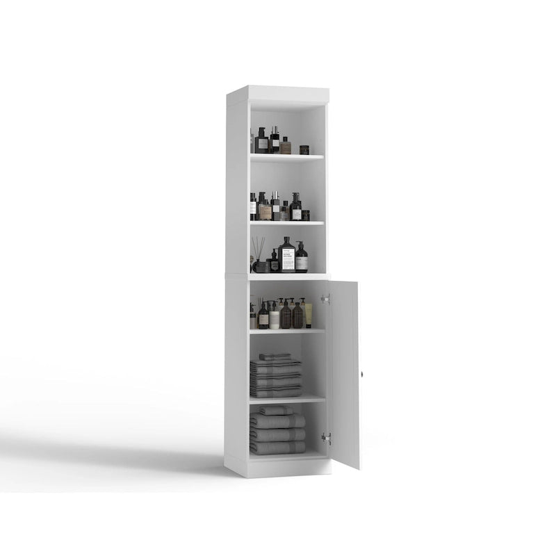 Palace Imports 100% Solid Wood 16.5 Bathroom Storage Cabinet with Solid Doors and Adjustable Shelves