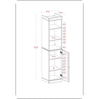 Palace Imports 100% Solid Wood 16.5 Bathroom Storage Cabinet with Solid Doors and Adjustable Shelves