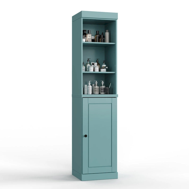 Palace Imports 100% Solid Wood 16.5 Bathroom Storage Cabinet with Solid Doors and Adjustable Shelves