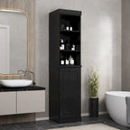 Palace Imports 100% Solid Wood 16.5 Bathroom Storage Cabinet with Solid Doors and Adjustable Shelves
