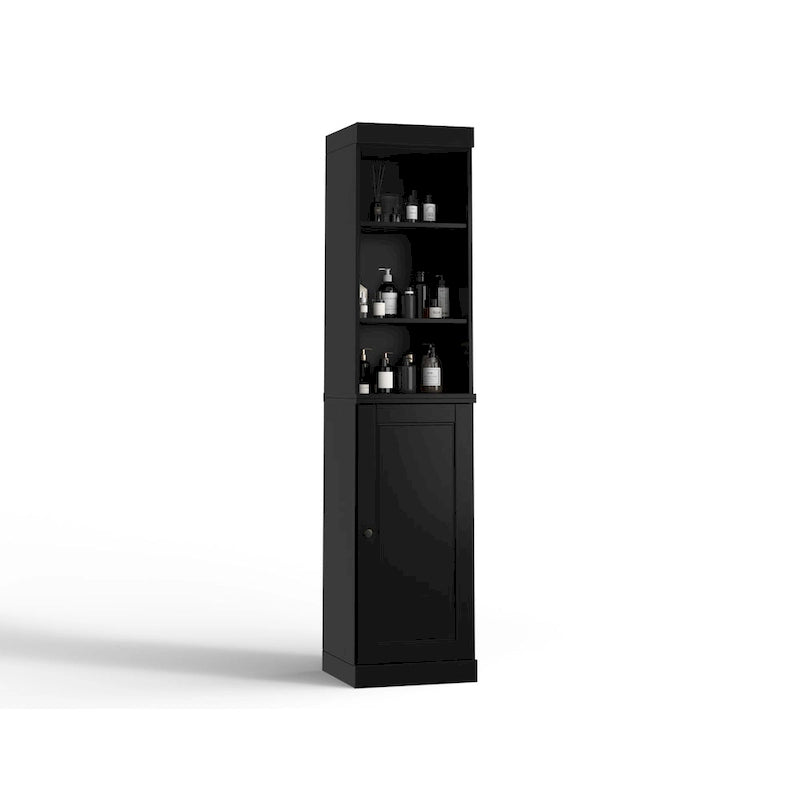 Palace Imports 100% Solid Wood 16.5 Bathroom Storage Cabinet with Solid Doors and Adjustable Shelves