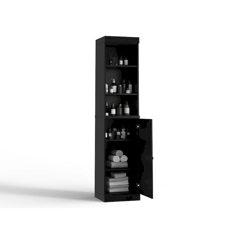 Palace Imports 100% Solid Wood 16.5 Bathroom Storage Cabinet with Solid Doors and Adjustable Shelves
