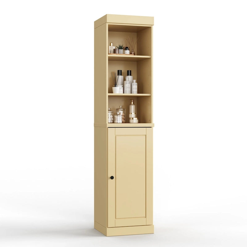 Palace Imports 100% Solid Wood 16.5 Bathroom Storage Cabinet with Solid Doors and Adjustable Shelves