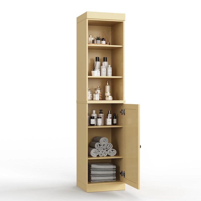Palace Imports 100% Solid Wood 16.5 Bathroom Storage Cabinet with Solid Doors and Adjustable Shelves