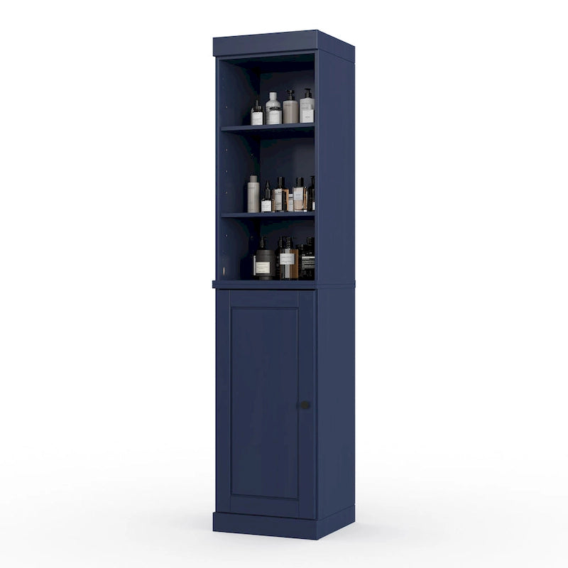 Palace Imports 100% Solid Wood 16.5 Bathroom Storage Cabinet with Solid Doors and Adjustable Shelves