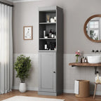 Palace Imports 100% Solid Wood 16.5 Bathroom Storage Cabinet with Solid Doors and Adjustable Shelves