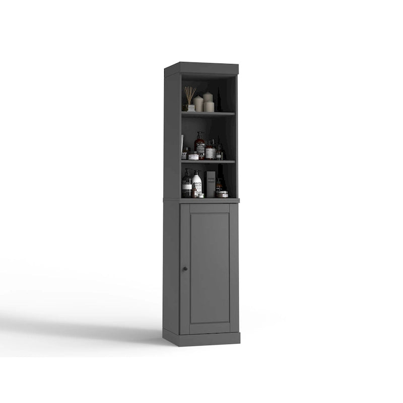 Palace Imports 100% Solid Wood 16.5 Bathroom Storage Cabinet with Solid Doors and Adjustable Shelves