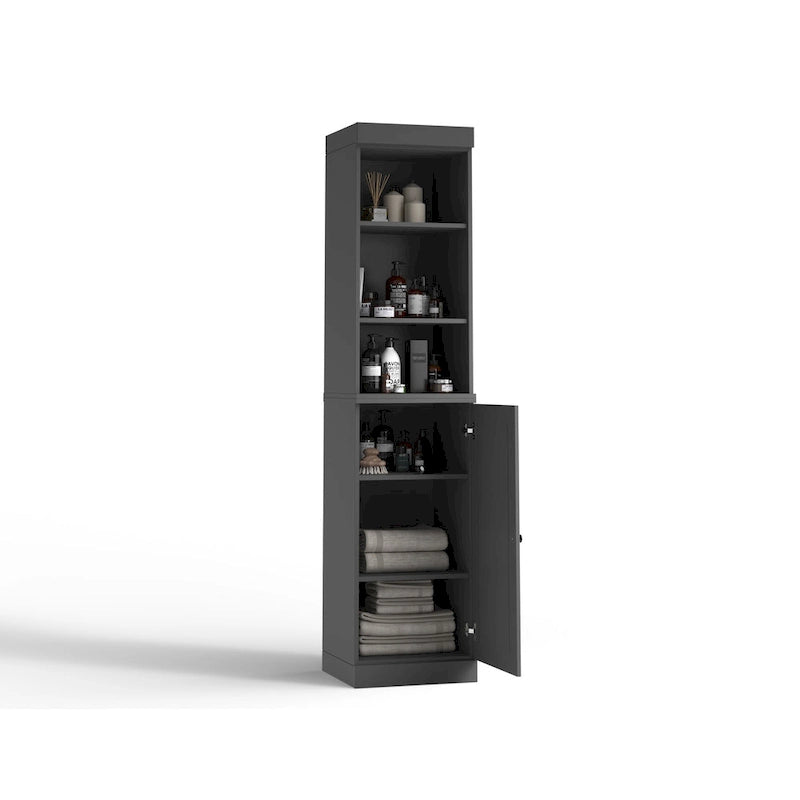 Palace Imports 100% Solid Wood 16.5 Bathroom Storage Cabinet with Solid Doors and Adjustable Shelves