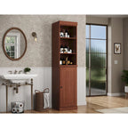 Palace Imports 100% Solid Wood 16.5 Bathroom Storage Cabinet with Solid Doors and Adjustable Shelves