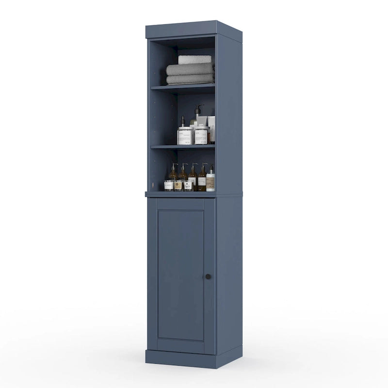 Palace Imports 100% Solid Wood 16.5 Bathroom Storage Cabinet with Solid Doors and Adjustable Shelves