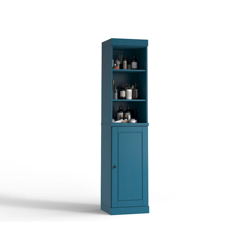 Palace Imports 100% Solid Wood 16.5 Bathroom Storage Cabinet with Solid Doors and Adjustable Shelves