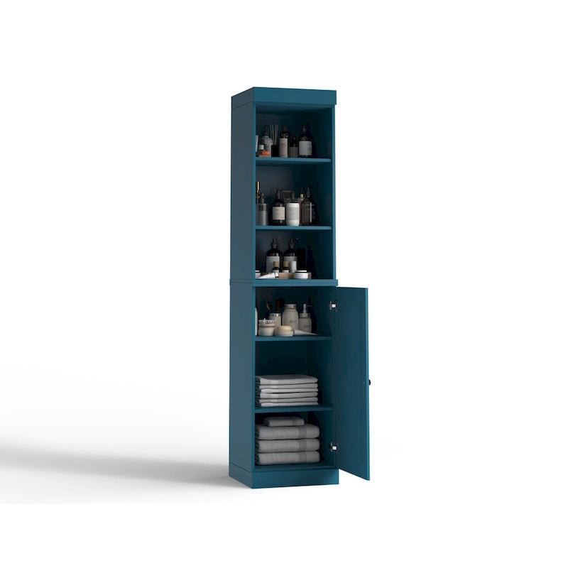 Palace Imports 100% Solid Wood 16.5 Bathroom Storage Cabinet with Solid Doors and Adjustable Shelves