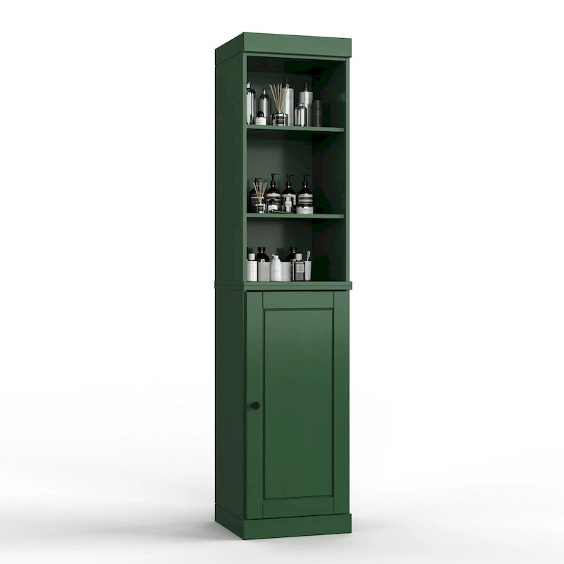 Palace Imports 100% Solid Wood 16.5 Bathroom Storage Cabinet with Solid Doors and Adjustable Shelves
