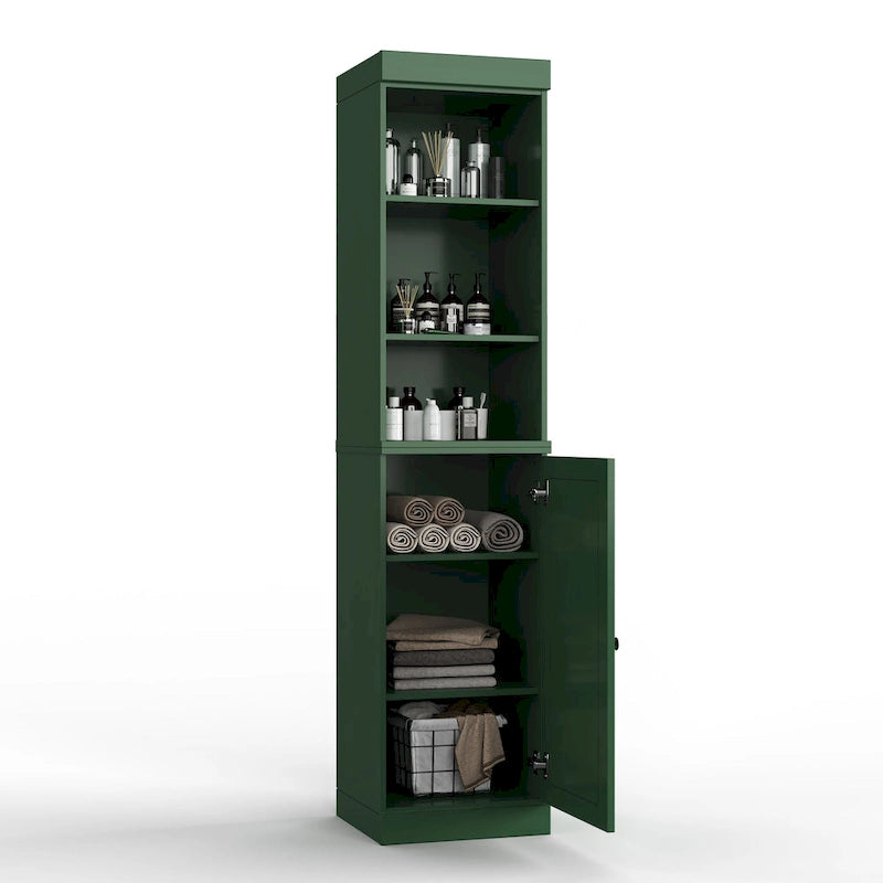 Palace Imports 100% Solid Wood 16.5 Bathroom Storage Cabinet with Solid Doors and Adjustable Shelves