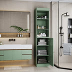 Palace Imports 100% Solid Wood 16.5 Bathroom Storage Cabinet with Solid Doors and Adjustable Shelves