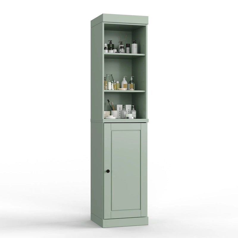 Palace Imports 100% Solid Wood 16.5 Bathroom Storage Cabinet with Solid Doors and Adjustable Shelves