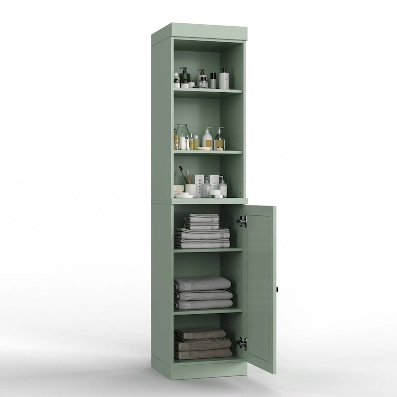 Palace Imports 100% Solid Wood 16.5 Bathroom Storage Cabinet with Solid Doors and Adjustable Shelves
