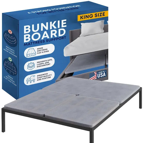 1.5 Split Wood Bunkie Board, Fully Assembled, Fabric Ventilation Cover - Replaces Wooden Slats or Box Spring for Bed Frames