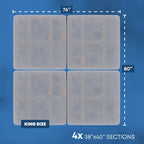 1.5 Split Wood Bunkie Board, Fully Assembled, Fabric Ventilation Cover - Replaces Wooden Slats or Box Spring for Bed Frames