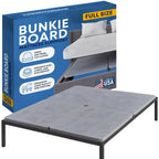 1.5 Split Wood Bunkie Board, Fully Assembled, Fabric Ventilation Cover - Replaces Wooden Slats or Box Spring for Bed Frames