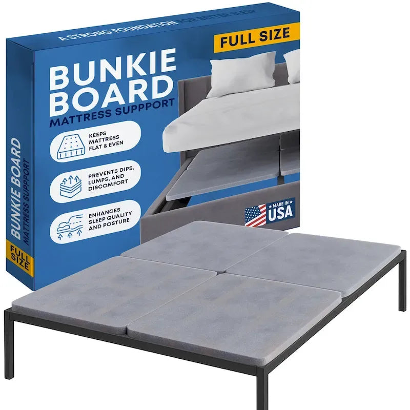 1.5 Split Wood Bunkie Board, Fully Assembled, Fabric Ventilation Cover - Replaces Wooden Slats or Box Spring for Bed Frames