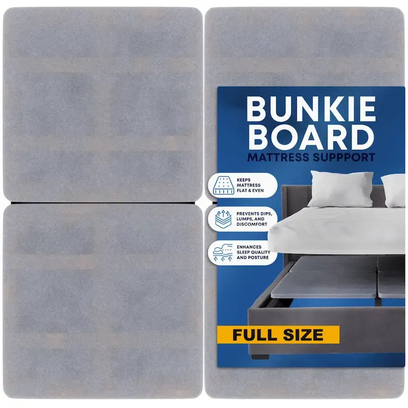 1.5 Split Wood Bunkie Board, Fully Assembled, Fabric Ventilation Cover - Replaces Wooden Slats or Box Spring for Bed Frames
