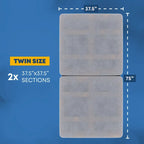 1.5 Split Wood Bunkie Board, Fully Assembled, Fabric Ventilation Cover - Replaces Wooden Slats or Box Spring for Bed Frames